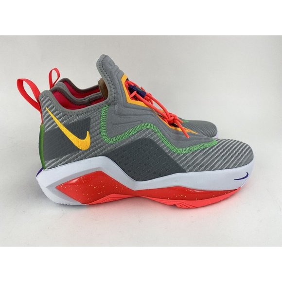 Nike LeBron James Soldier 14 Hare Gray Red Men's Basketball Shoes CK6024 001 - Picture 7 of 12